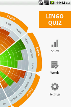 Lingo Quiz dashboard screen